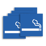 Lot de 5 autocollants pour zone fumeur fortement adhésifs