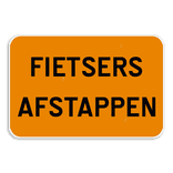 Tekstbord landscape - FIETSERS AFSTAPPEN