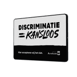 Informatiebord DOR - Discriminatie = Kansloos - met logo