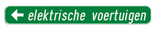 Groene wegwijzer elektrische opladen