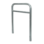 Arceau vélo galvanisé avec barre centrale et ancrages – 900 x 1300 mm