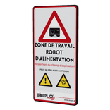 Veiligheidsbord 1:2 - Werkgebied Robot - Frans