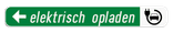 Groene wegwijzer elektrische oplaadpalen