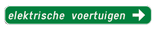 Groene wegwijzer elektrische opladen