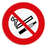 Verkeersbord rook / vape verbod