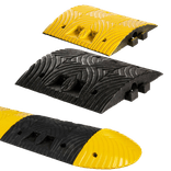 Ralentisseur en plastique recyclée 5-10 km/h - Pièces centrales - 500x500x70mm jaune/noir