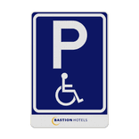 Verkeersbord RVV E06 in huisstijl - Mindervalide parkeerplaats