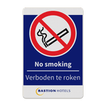 Verkeersbord rookverbod in huisstijl - reflecterend