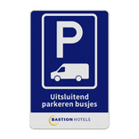 Parkeerbord bussen in huisstijl - reflecterend