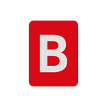 Bord vlak 120x160mm rood/wit blusleiding locatie aanduiding - reflecterend