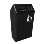 Bammens Capitole Prestige buitenafvalbak 50 liter zwart