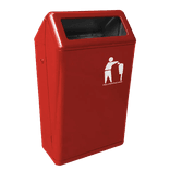 Bammens Capitole Prestige 50L rouge – Poubelle extérieure robuste