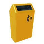 Bammens Capitole Prestige buitenafvalbak 50 liter geel