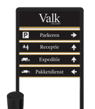 Entreebord route in huisstijl TS70 - reflecterend