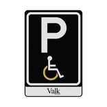 Parkeerbord mindervaliden E06 in huisstijl - reflecterend