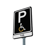 Parkeerbord mindervaliden E06 in huisstijl - reflecterend