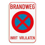 Brandweg - Parkeerverbod - Inrit vrijlaten