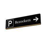Verkeersbord route leverancier met pijl + icoon - groen - reflecterend