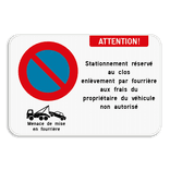 Panneau d'information 3:2 réfléchissant avec votre propre impression