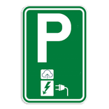 Parkeerbord - elektrisch opladen met eigen logo