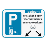 Parkeerbord - Elektrisch opladen - eigen logo