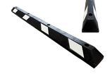 Butée de parking TS-ECO en caoutchouc recyclé réfléchissant blanc et noir – 183 cm