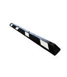 Butée de parking TS-ECO en caoutchouc recyclé réfléchissant blanc et noir – 183 cm
