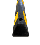 Butée de parking TS-ECO en caoutchouc recyclé jaune et noir réfléchissant – 183 cm
