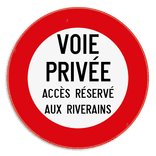 Panneau d'information rond réfléchissant avec votre propre impression