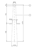 Hagenaartje trottoirpaal staal - Ø164x1500mm - RAL6012 inclusief stadswapen