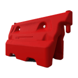 Kunststof barrier rood/wit (vulbaar tot 60kg) - 1130x400x560mm