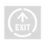Wegmarkering spuitmal PVC (5mm) - Sjabloon EXIT uitgang met pijl