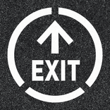 Thermoplast EXIT/UITGANG met pijl rechtdoor - wegmarkering