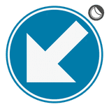 Sticker - D1 - verplicht links/rechts aanhouden