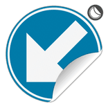 Sticker - D1 - verplicht links/rechts aanhouden