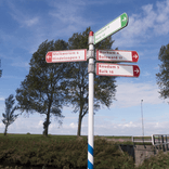 Fiets handwegwijzermast staal – 3,8 meter – 4 niveaus