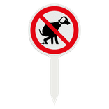 PVC-Steckschild Hunde verboten – Ø150mm reflektierend