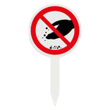 PVC-Steckschild Tiere nicht füttern – Ø150mm reflektierend