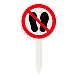 PVC-Steckschild Betreten des Rasens verboten – Ø150mm reflektierend
