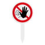 PVC-Steckschild Zutritt verboten verboten – Ø150mm reflektierend