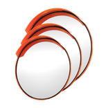 Verkehrsspiegel rund aus Edelstahl orange - verschiedene Größen