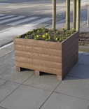 Jardinière carrée Rotterdam – Plastique 100% recyclé