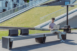 Banc de parc avec dossier - Bicolore - Modèle Bonn