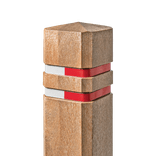 Diamantkoppaal sand beige - gerecycled kunststof - met reflectiebandjes rood/wit