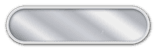 Panneau de signalisation vierge rectangulaire en aluminium - 400 x 100 mm