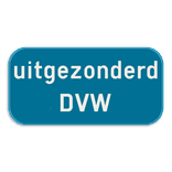 Verkeersbord SB250 G type VIId onderbord - Aanvulling op verkeersborden voor stilstaan en parkeren - 400x200mm
