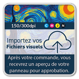 Panneau d'information carré réfléchissant avec votre propre impression