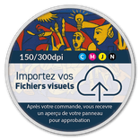 Panneau d'information rond réfléchissant - impression personnalisée (fichier client requis)