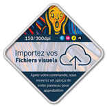 Panneau d'information en forme de losange réfléchissant -  impression personnalisée (fichier client requis)