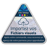 Panneau d'information trianglulaire réfléchissant avec votre propre impression
